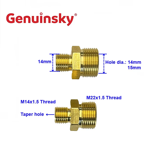 mosiężna sutek z rdzeniową średnią 15 mm lub 14 mm